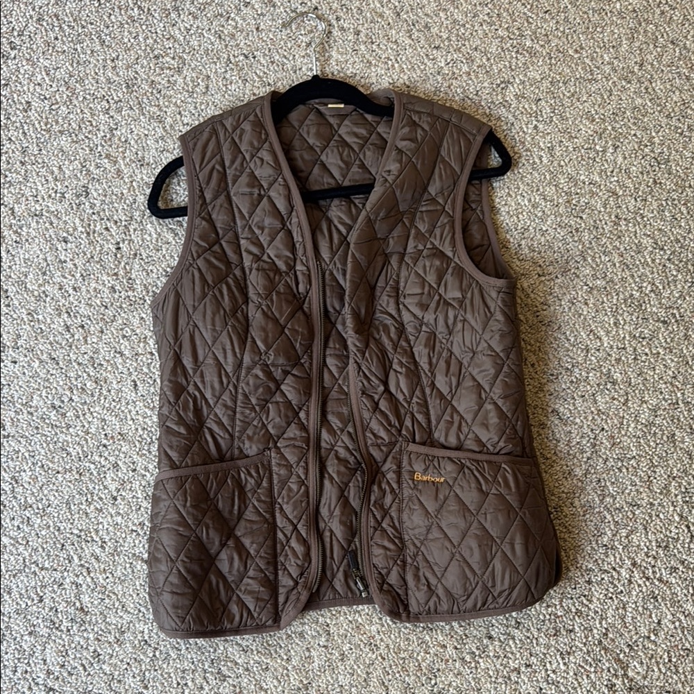 Barbour Dark Brown Quilted Vest